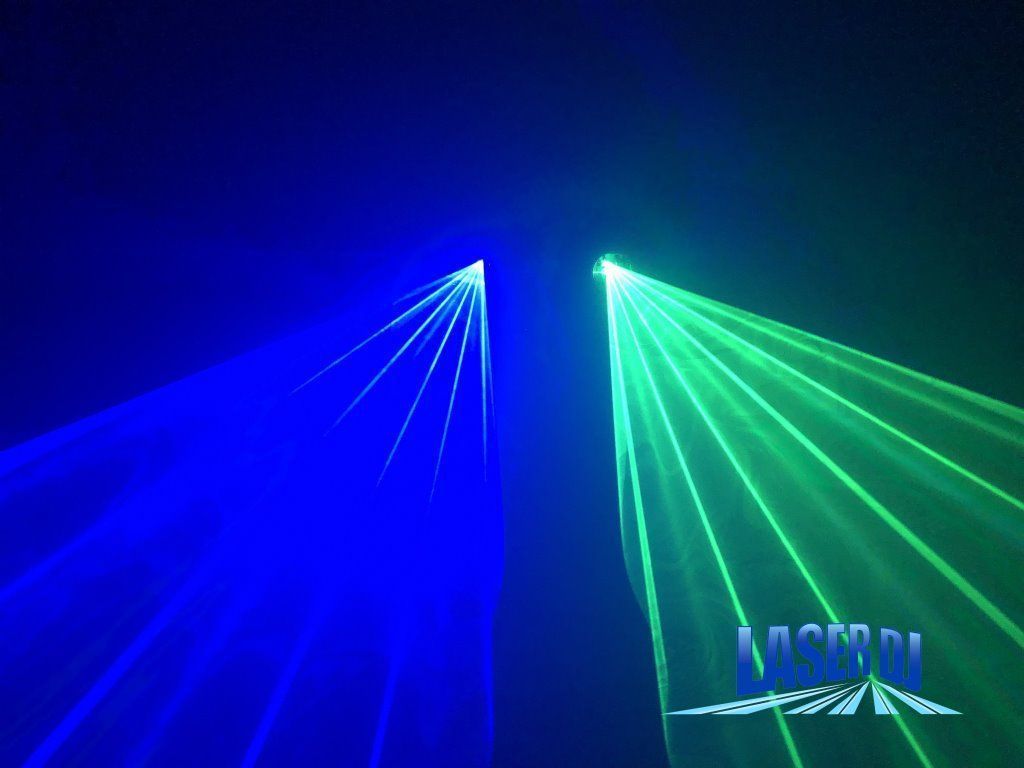 Laser Duplo Azul 1w + Verde 500mw